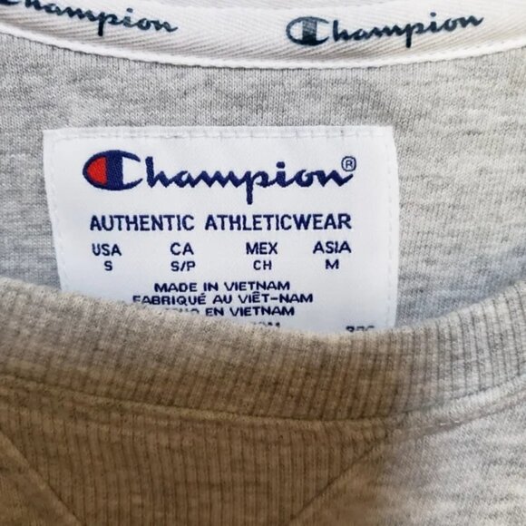 Champion Gray French Terry Campus Crew Neck Sweatshirt Women's Sz S - Picture 5 of 7